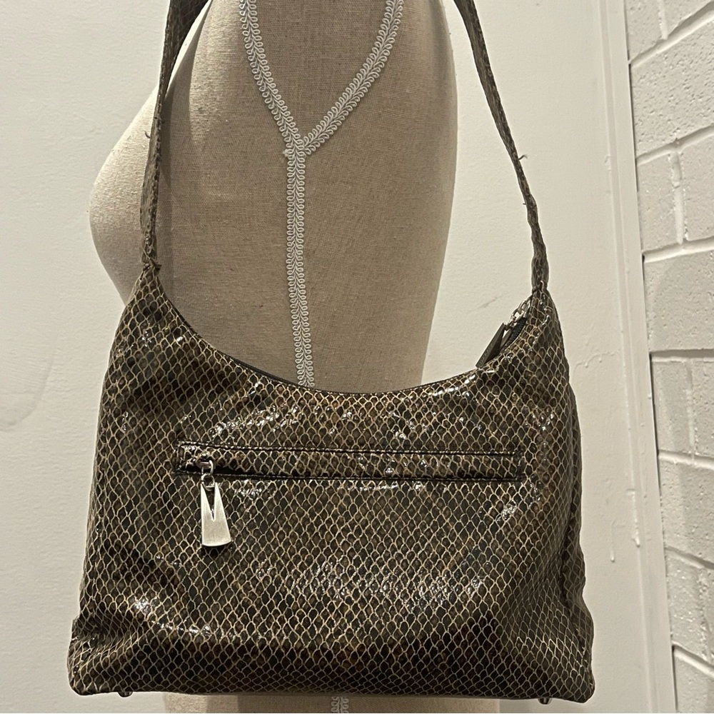 Liza Ganz Faux Snakeskin Shoulder Bag